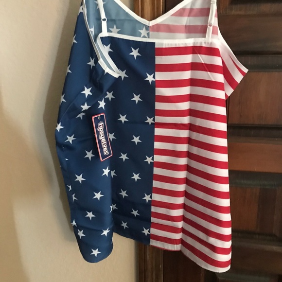 NWT! Tipsy Elves USA Flag Tanktop - Picture 5 of 6